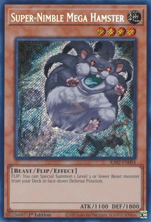 Super-Nimble Mega Hamster (Secret Rare) [RA02-EN004] Secret Rare | Deep Dive Games St. Marys