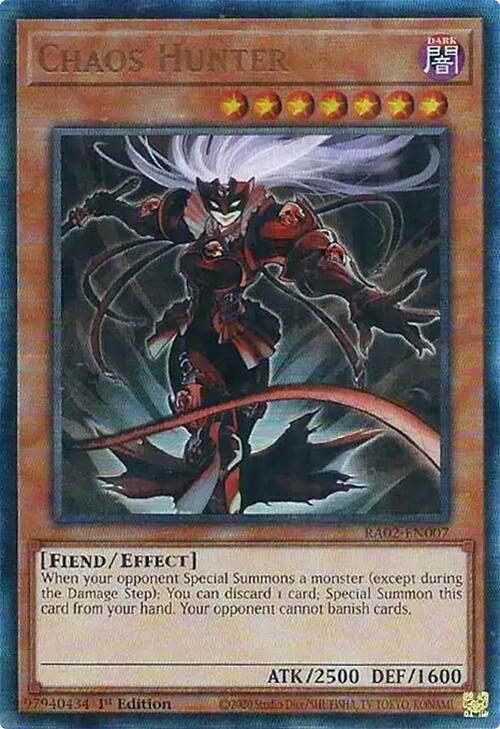 Chaos Hunter (PUR) [RA02-EN007] Prismatic Ultimate Rare | Deep Dive Games St. Marys