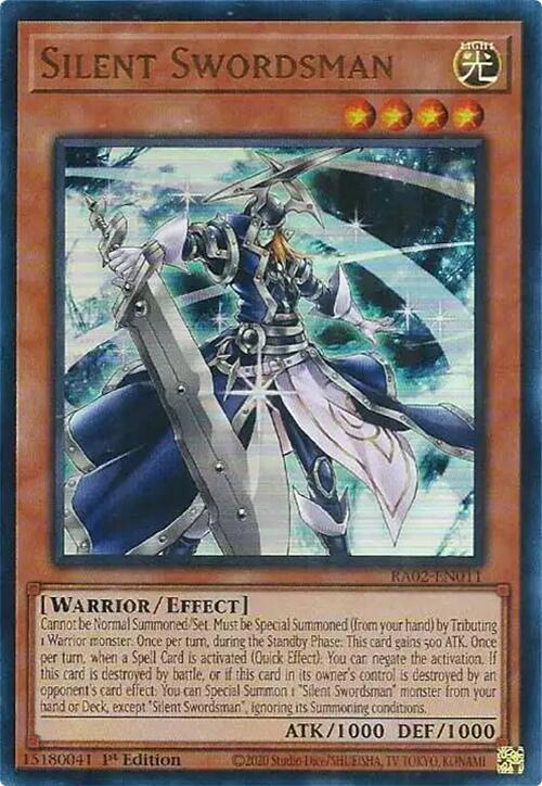 Silent Swordsman (UR) [RA02-EN011] Ultra Rare | Deep Dive Games St. Marys