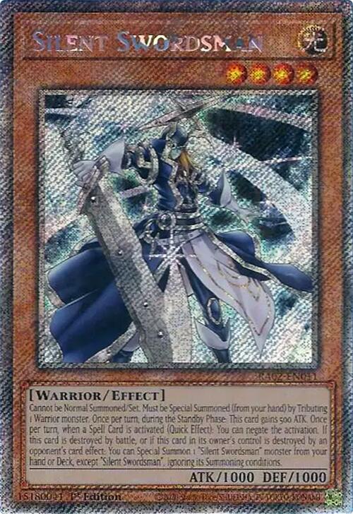 Silent Swordsman (Platinum Secret Rare) [RA02-EN011] Platinum Secret Rare | Deep Dive Games St. Marys
