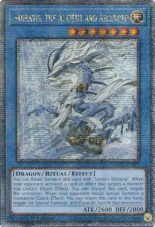 Sauravis, the Ancient and Ascended (Quarter Century Secret Rare) [RA02-EN019] Quarter Century Secret Rare | Deep Dive Games St. Marys