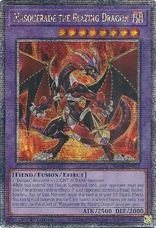 Masquerade the Blazing Dragon (Quarter Century Secret Rare) [RA02-EN022] Quarter Century Secret Rare | Deep Dive Games St. Marys
