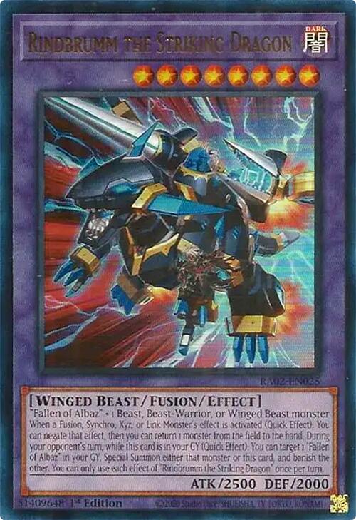 Rindbrumm the Striking Dragon (UR) [RA02-EN025] Ultra Rare | Deep Dive Games St. Marys
