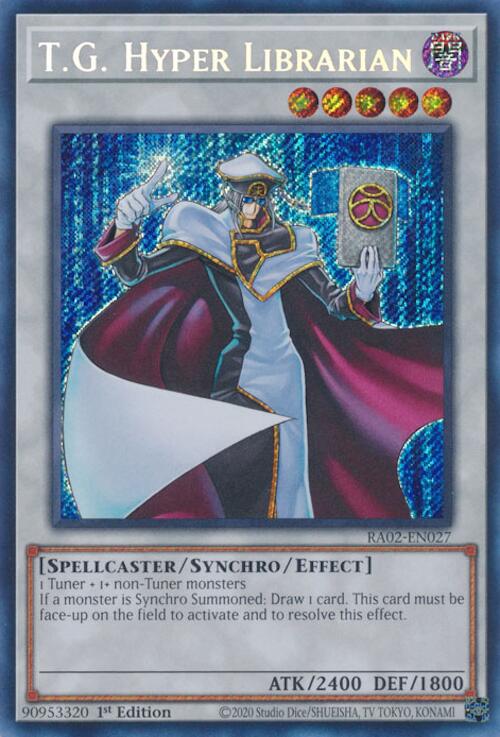 T.G. Hyper Librarian (Secret Rare) [RA02-EN027] Secret Rare | Deep Dive Games St. Marys