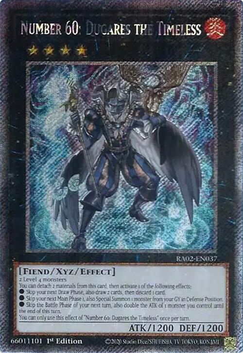 Number 60: Dugares the Timeless (Platinum Secret Rare) [RA02-EN037] Platinum Secret Rare | Deep Dive Games St. Marys