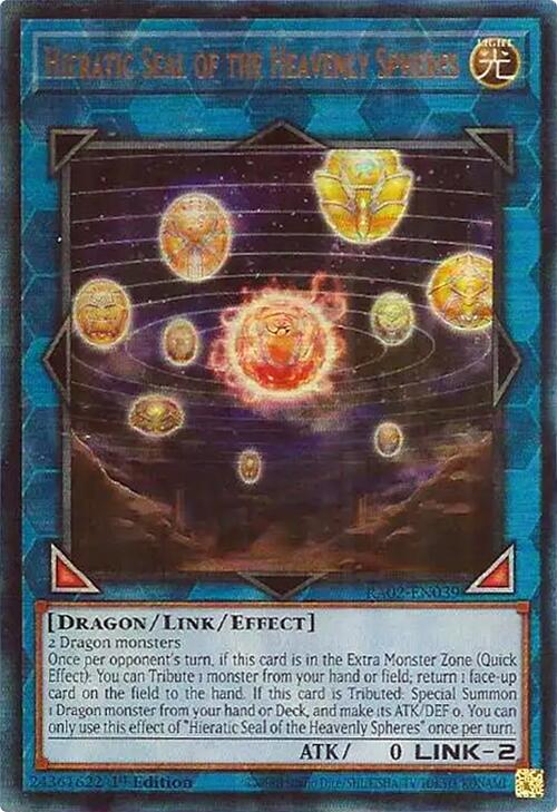 Hieratic Seal of the Heavenly Spheres (PUR) [RA02-EN039] Prismatic Ultimate Rare | Deep Dive Games St. Marys