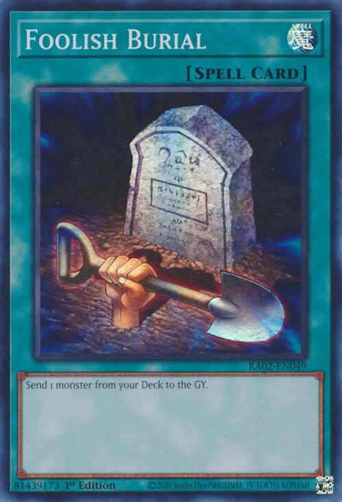 Foolish Burial [RA02-EN049] Super Rare | Deep Dive Games St. Marys