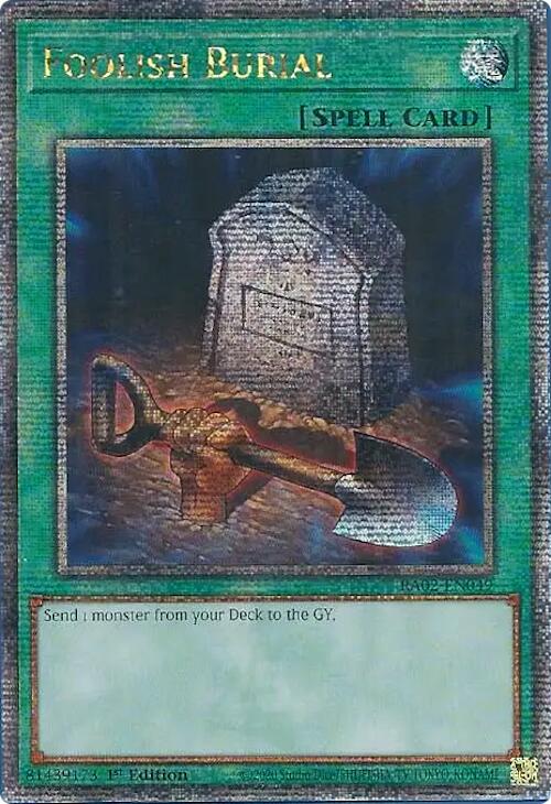 Foolish Burial (Quarter Century Secret Rare) [RA02-EN049] Quarter Century Secret Rare | Deep Dive Games St. Marys
