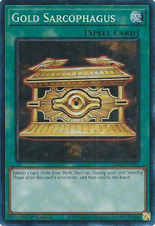 Gold Sarcophagus (PCR) [RA02-EN052] Prismatic Collector's Rare | Deep Dive Games St. Marys