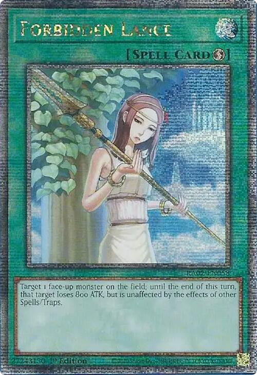 Forbidden Lance (Quarter Century Secret Rare) [RA02-EN058] Quarter Century Secret Rare | Deep Dive Games St. Marys