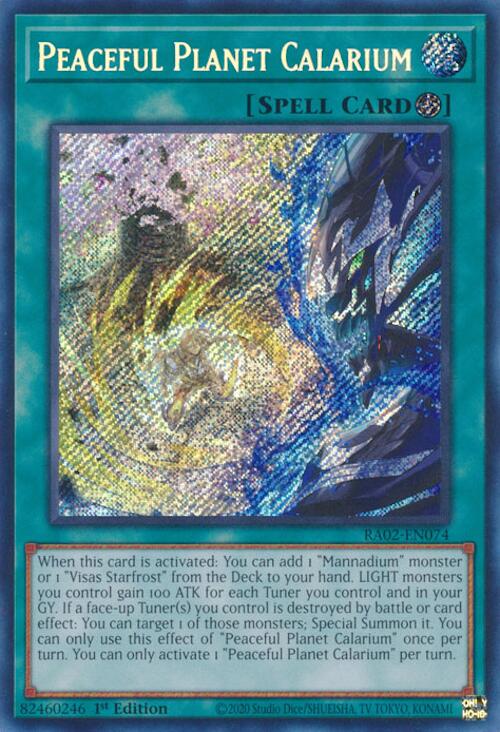 Peaceful Planet Calarium (Secret Rare) [RA02-EN074] Secret Rare | Deep Dive Games St. Marys