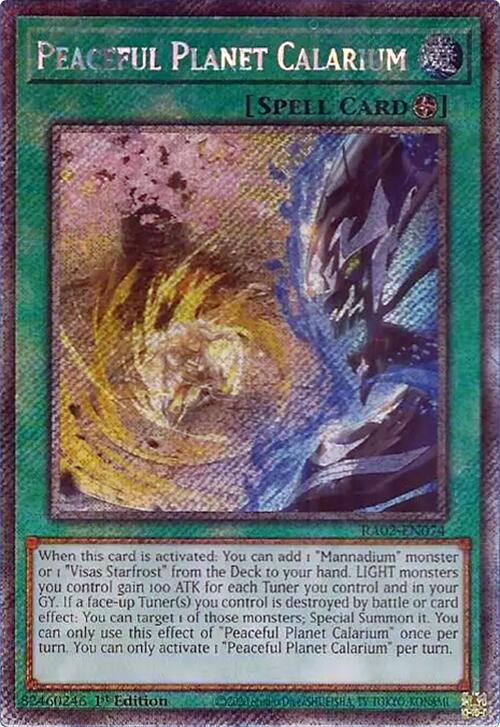 Peaceful Planet Calarium (Platinum Secret Rare) [RA02-EN074] Platinum Secret Rare | Deep Dive Games St. Marys
