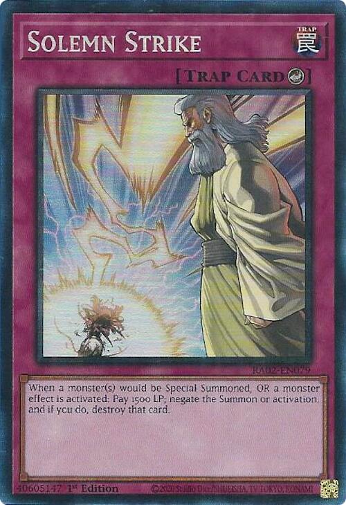 Solemn Strike (PCR) [RA02-EN079] Prismatic Collector's Rare | Deep Dive Games St. Marys