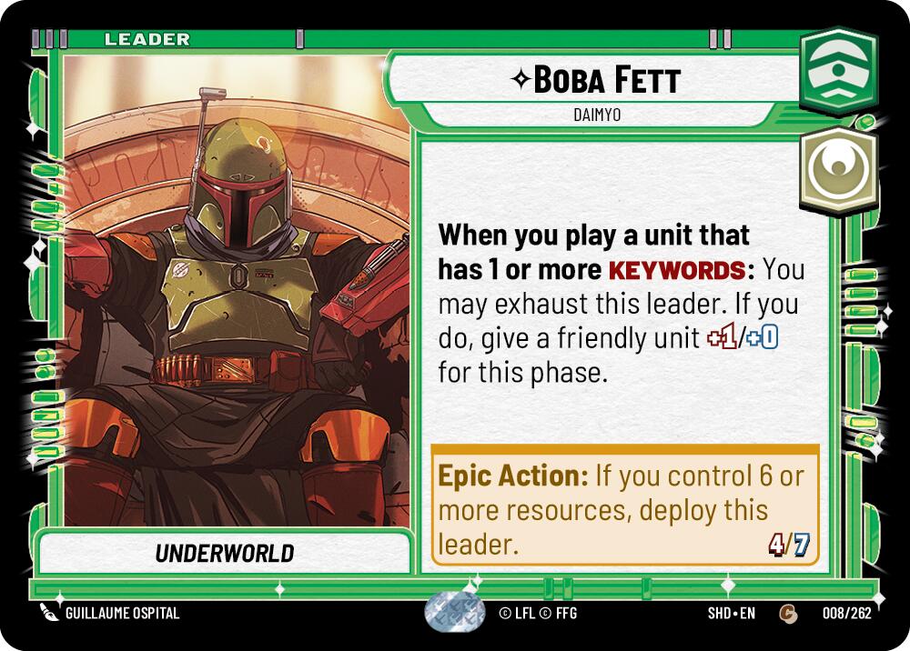 Boba Fett - Daimyo (008/262) (008/262) [Shadows of the Galaxy] | Deep Dive Games St. Marys