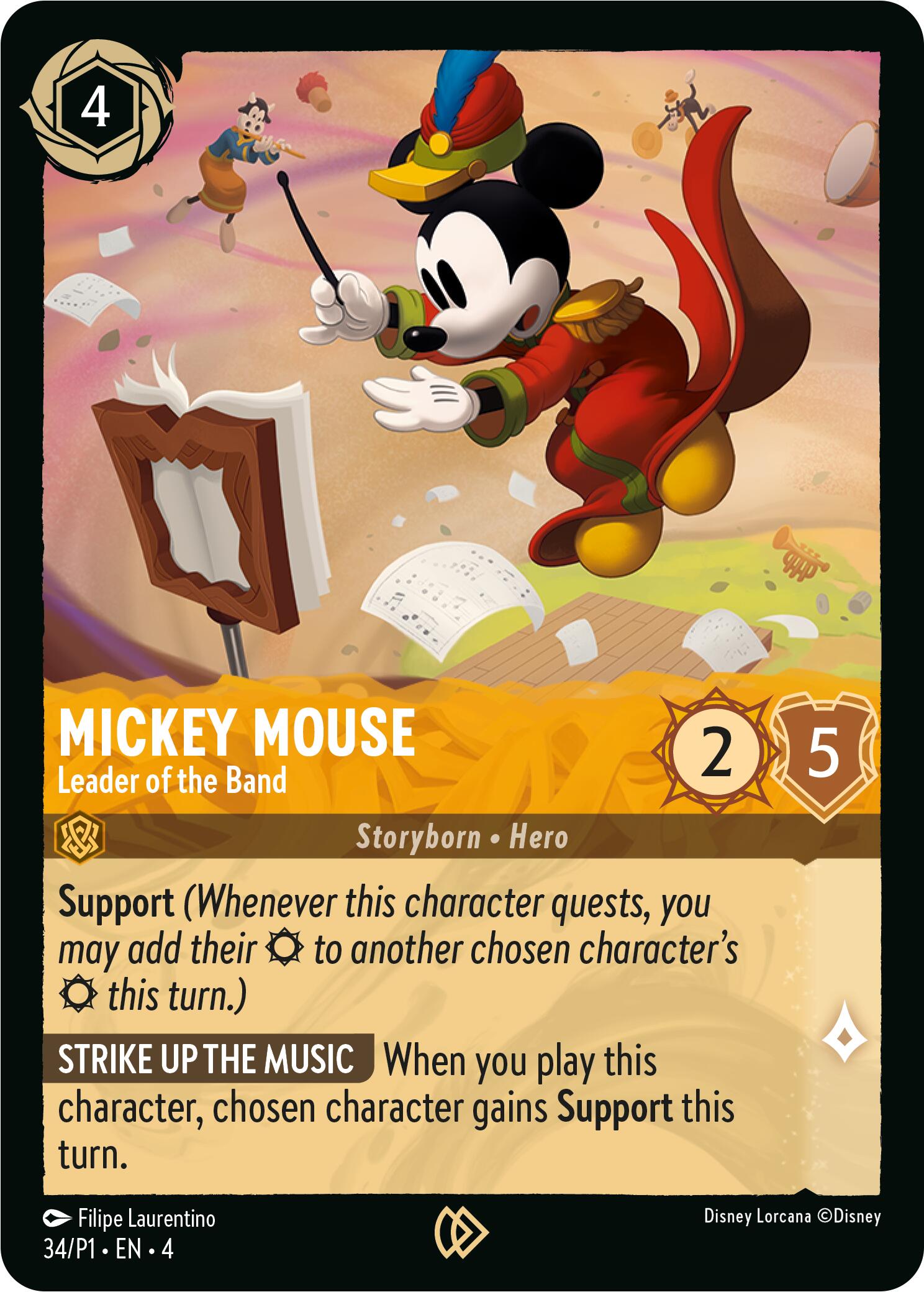 Mickey Mouse - Leader of the Band (34) [Promo Cards] | Deep Dive Games St. Marys