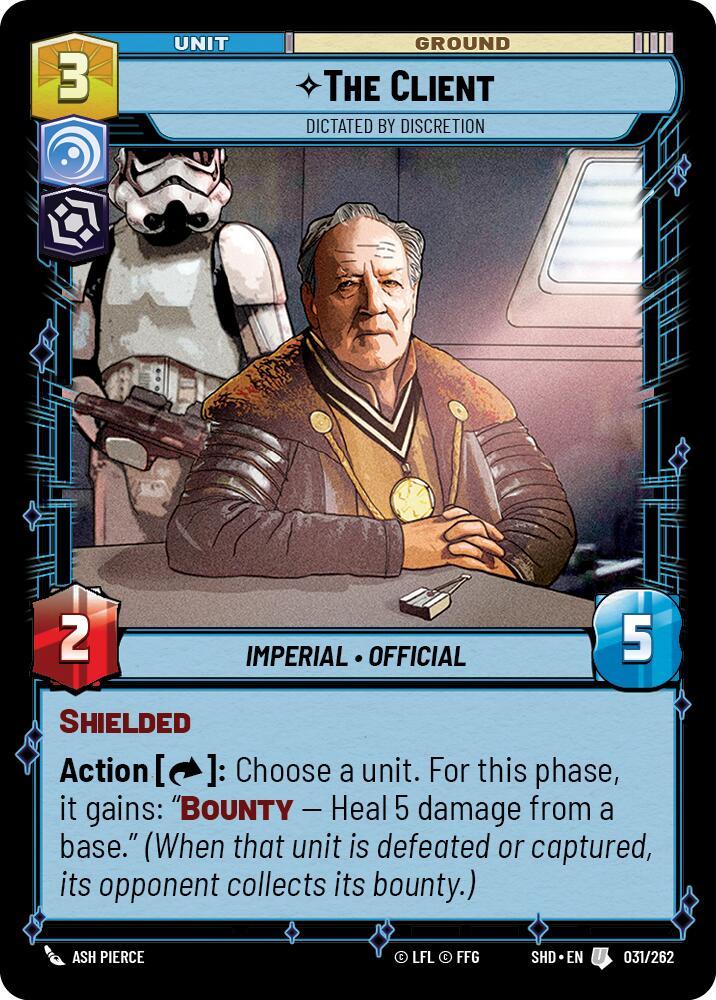 The Client - Dictated by Discretion (031/262) (031/262) [Shadows of the Galaxy] | Deep Dive Games St. Marys