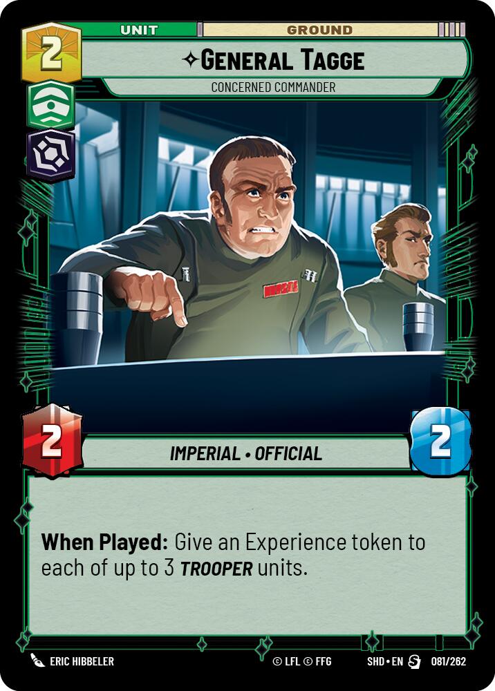 General Tagge - Concerned Commander (081/262) (081/262) [Shadows of the Galaxy] | Deep Dive Games St. Marys