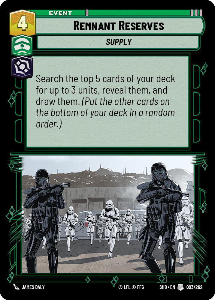 Remnant Reserves (093/262) (093/262) [Shadows of the Galaxy] | Deep Dive Games St. Marys
