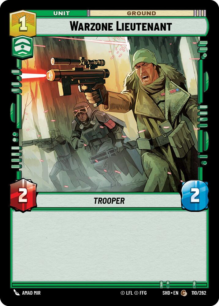Warzone Lieutenant (110/262) (110/262) [Shadows of the Galaxy] | Deep Dive Games St. Marys