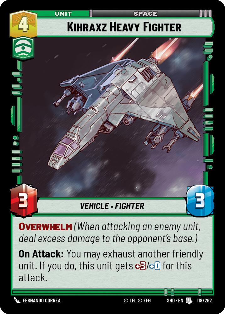 Kihraxz Heavy Fighter (118/262) (118/262) [Shadows of the Galaxy] | Deep Dive Games St. Marys