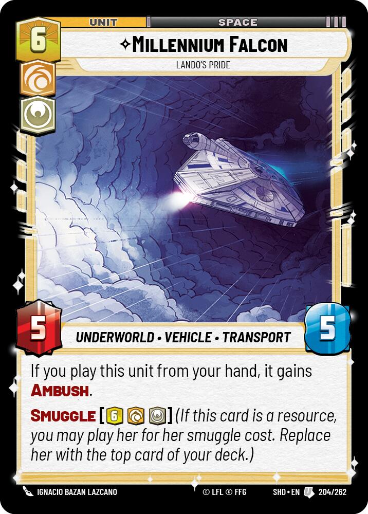 Millennium Falcon - Lando's Pride (204/262) (204/262) [Shadows of the Galaxy] | Deep Dive Games St. Marys