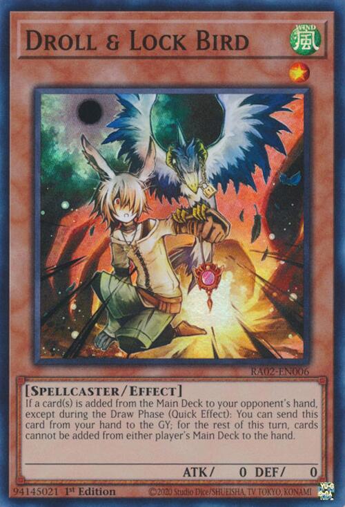 Droll & Lock Bird [RA02-EN006] Super Rare | Deep Dive Games St. Marys