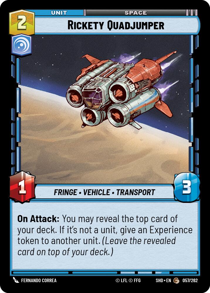 Rickety Quadjumper (057/262) (057/262) [Shadows of the Galaxy] | Deep Dive Games St. Marys