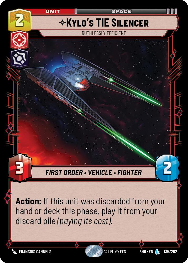 Kylo's TIE Silencer - Ruthlessly Efficient (135/262) (135/262) [Shadows of the Galaxy] | Deep Dive Games St. Marys