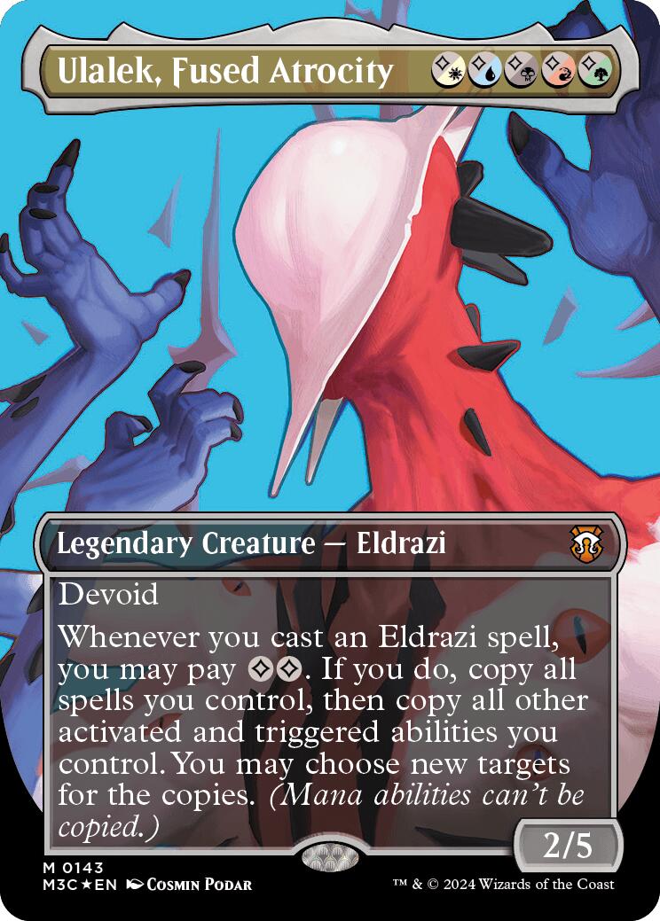 Ulalek, Fused Atrocity (Borderless) (Ripple Foil) [Modern Horizons 3 Commander] | Deep Dive Games St. Marys