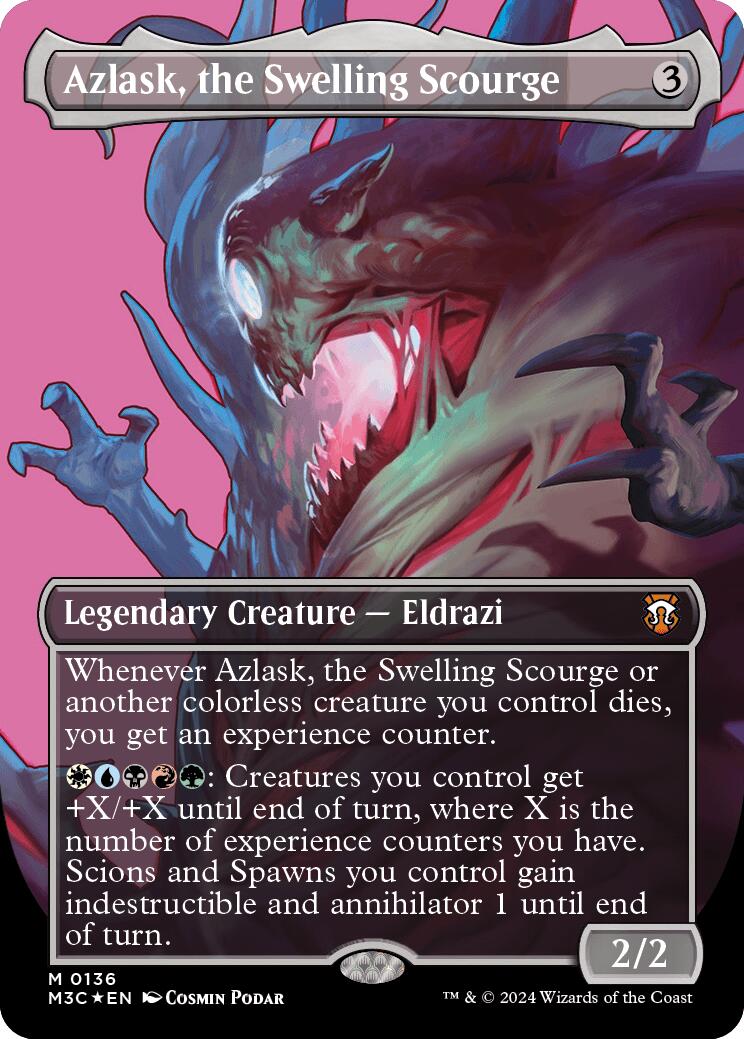 Azlask, the Swelling Scourge (Borderless) (Ripple Foil) [Modern Horizons 3 Commander] | Deep Dive Games St. Marys