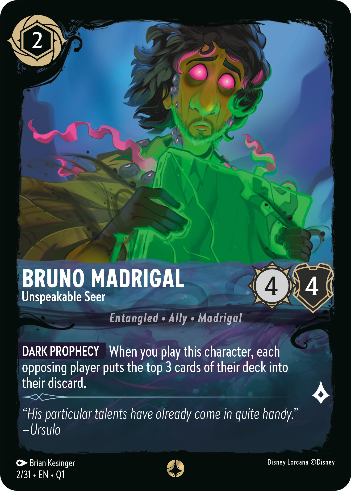 Bruno Madrigal - Unspeakable Seer (2/31) [Illumineer's Quest: Deep Trouble] | Deep Dive Games St. Marys