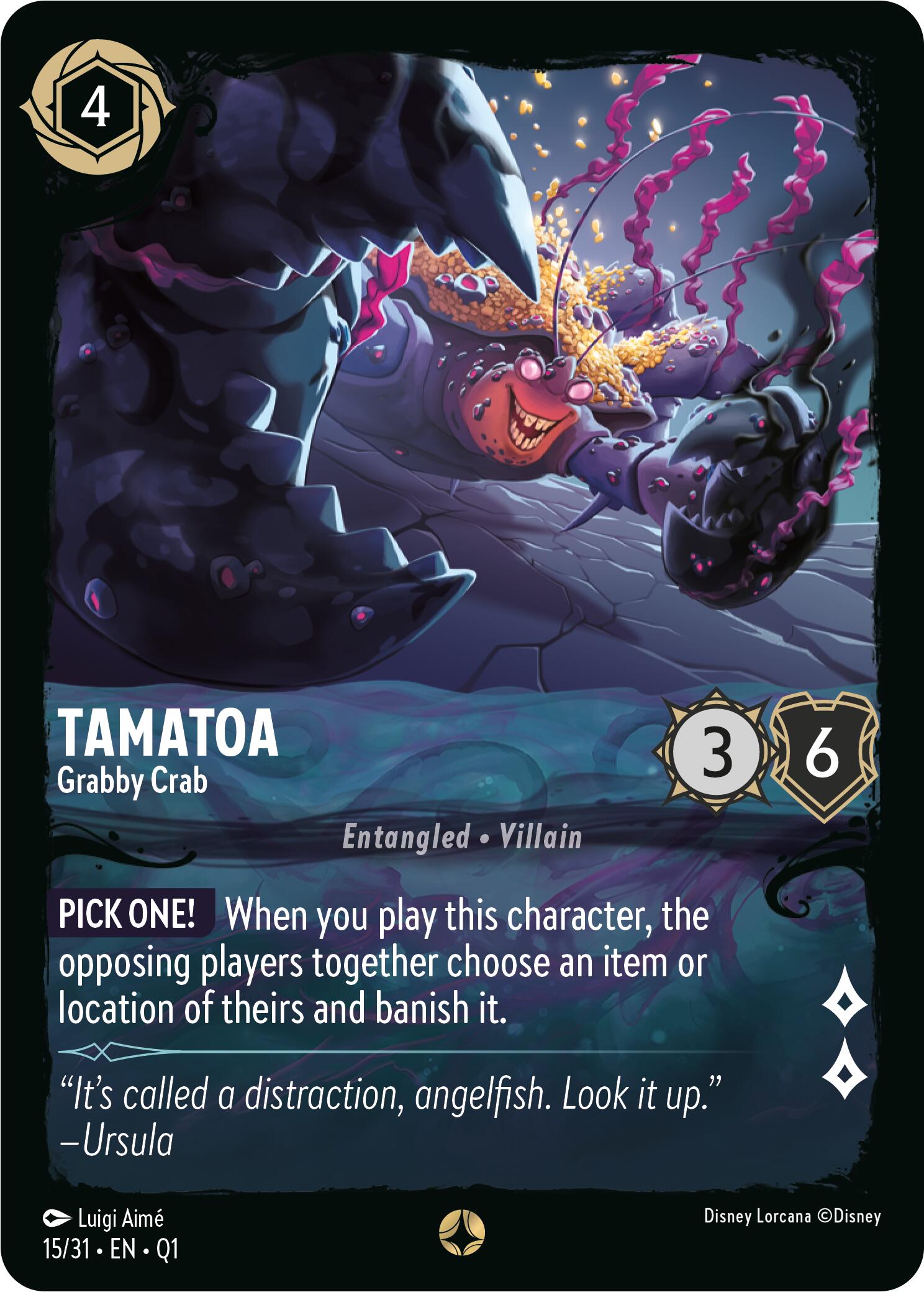 Tamatoa - Grabby Crab (15/31) [Illumineer's Quest: Deep Trouble] | Deep Dive Games St. Marys