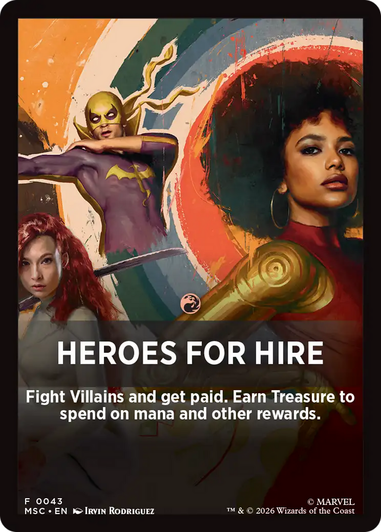 Heroes For Hire Theme Card [Marvel Super Heroes Commander] | Deep Dive Games St. Marys