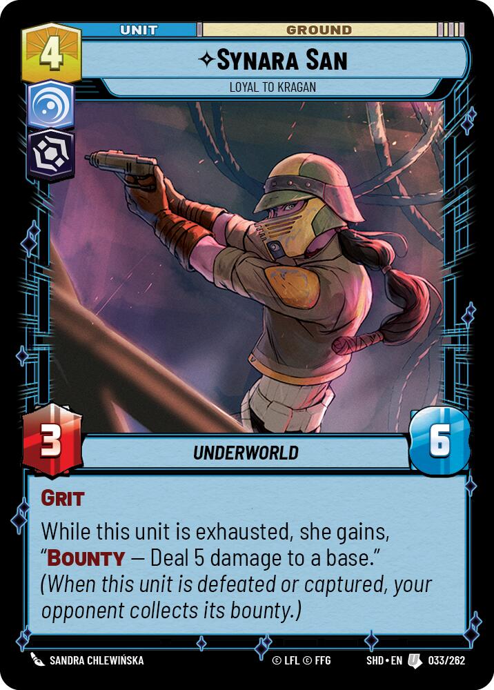 Synara San - Loyal to Kragan (033/262) (033/262) [Shadows of the Galaxy] | Deep Dive Games St. Marys