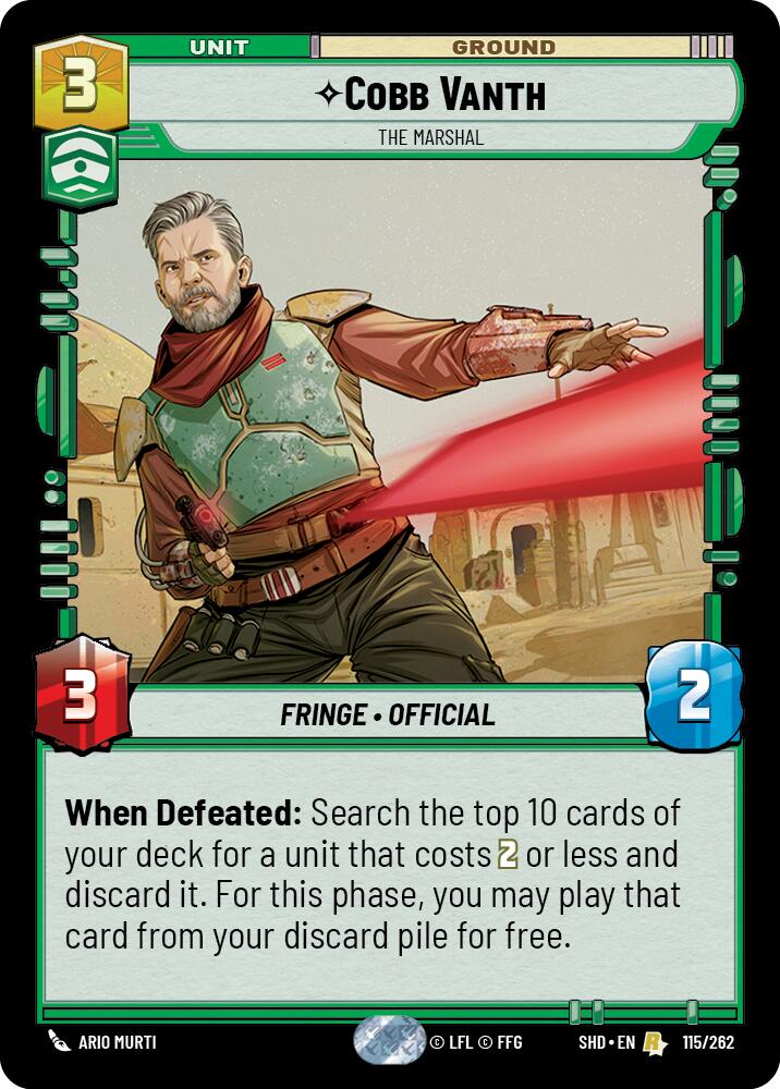 Cobb Vanth - The Marshal (115/262) (115/262) [Shadows of the Galaxy] | Deep Dive Games St. Marys