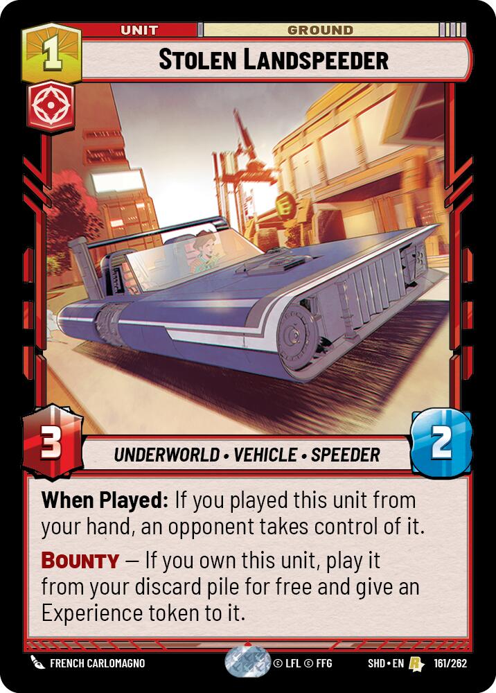 Stolen Landspeeder (161/262) (161/262) [Shadows of the Galaxy] | Deep Dive Games St. Marys
