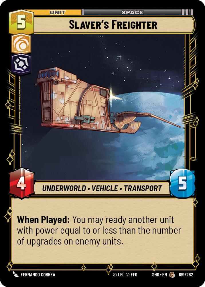 Slaver's Freighter (189/262) (189/262) [Shadows of the Galaxy] | Deep Dive Games St. Marys