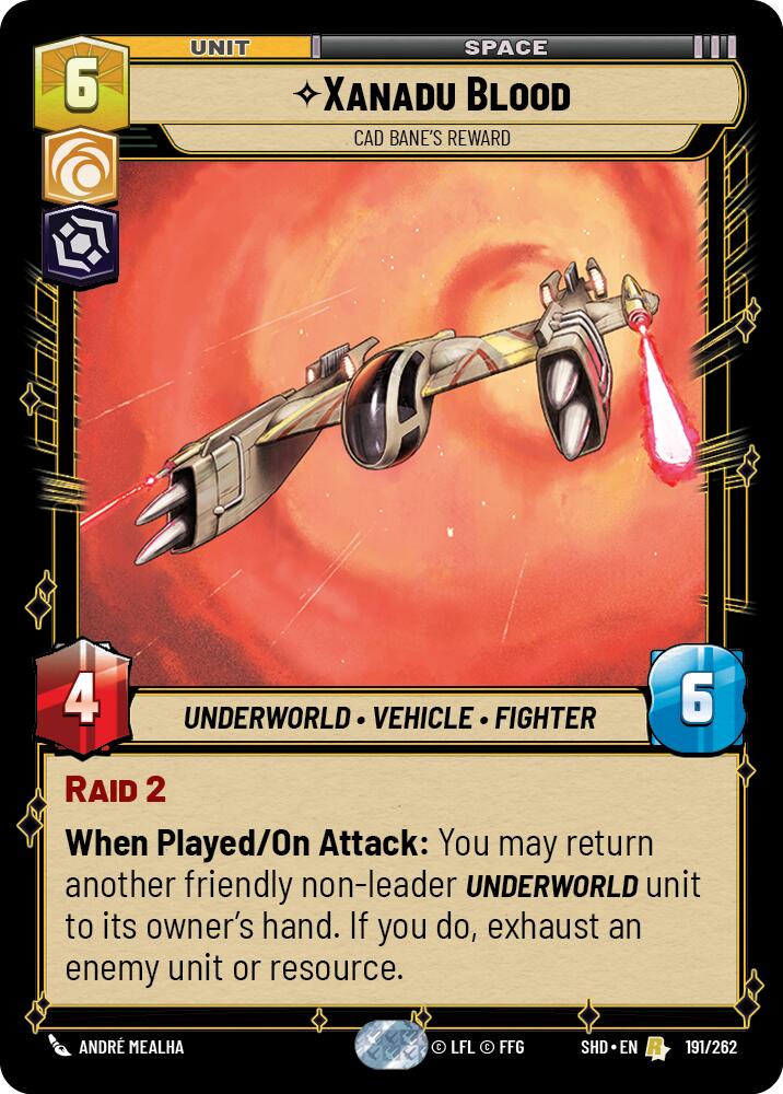 Xanadu Blood - Cad Bane's Reward (191/262) (191/262) [Shadows of the Galaxy] | Deep Dive Games St. Marys