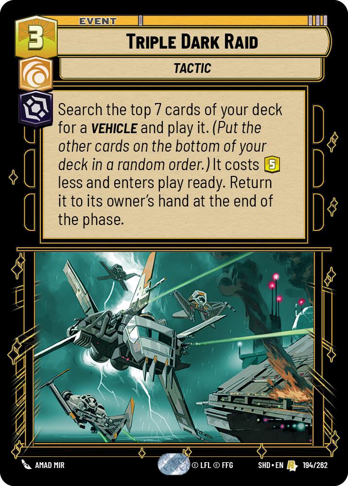 Triple Dark Raid (194/262) (194/262) [Shadows of the Galaxy] | Deep Dive Games St. Marys