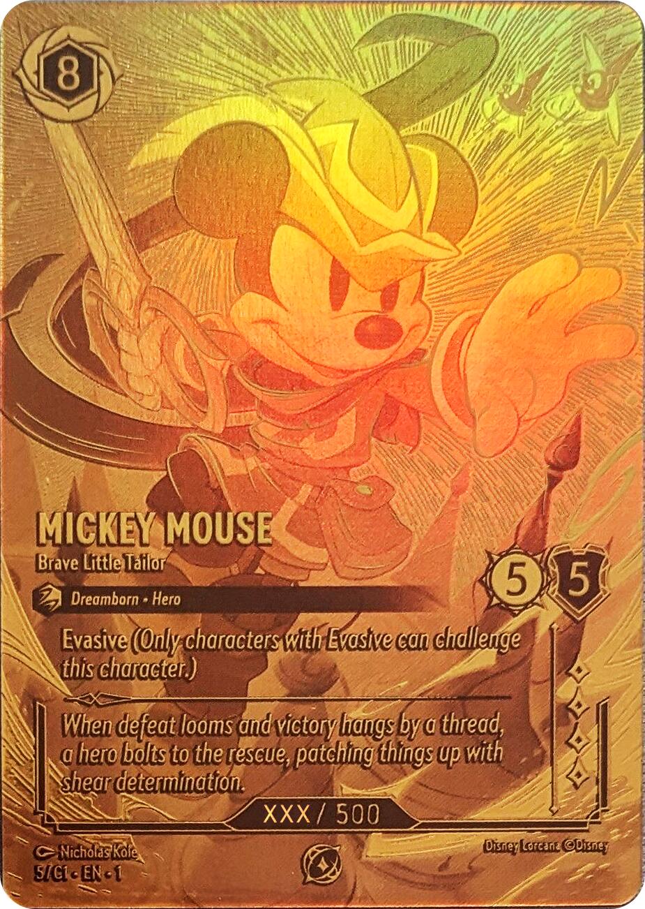 Mickey Mouse - Brave Little Tailor (Serial Numbered) (5) [Promo Cards] | Deep Dive Games St. Marys