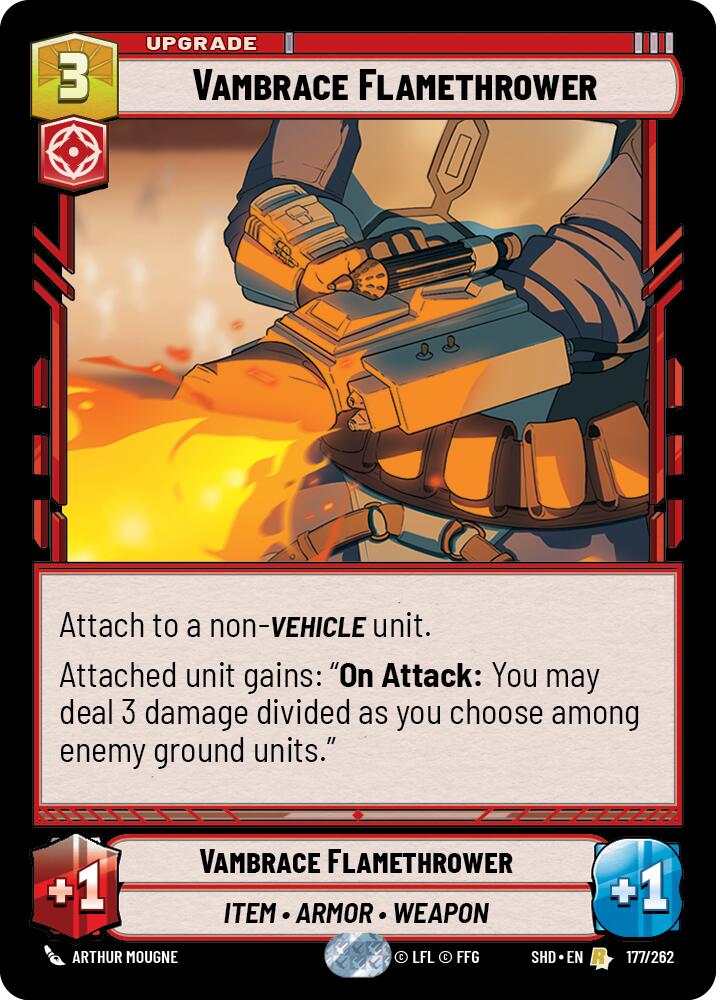 Vambrace Flamethrower (177/262) (177/262) [Shadows of the Galaxy] | Deep Dive Games St. Marys
