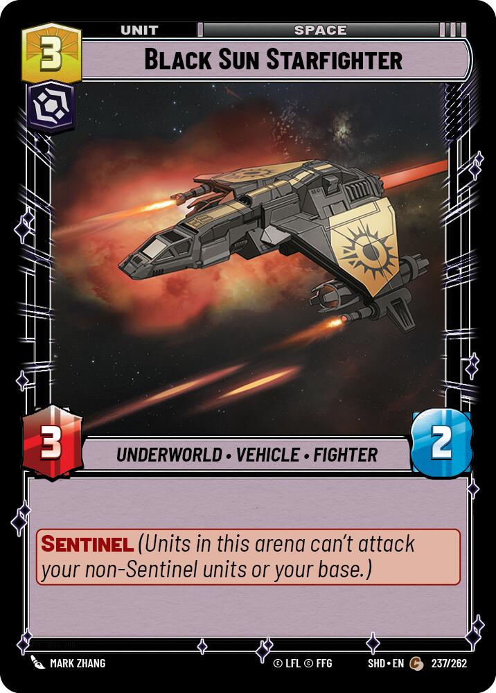 Black Sun Starfighter (237/262) (237/262) [Shadows of the Galaxy] | Deep Dive Games St. Marys