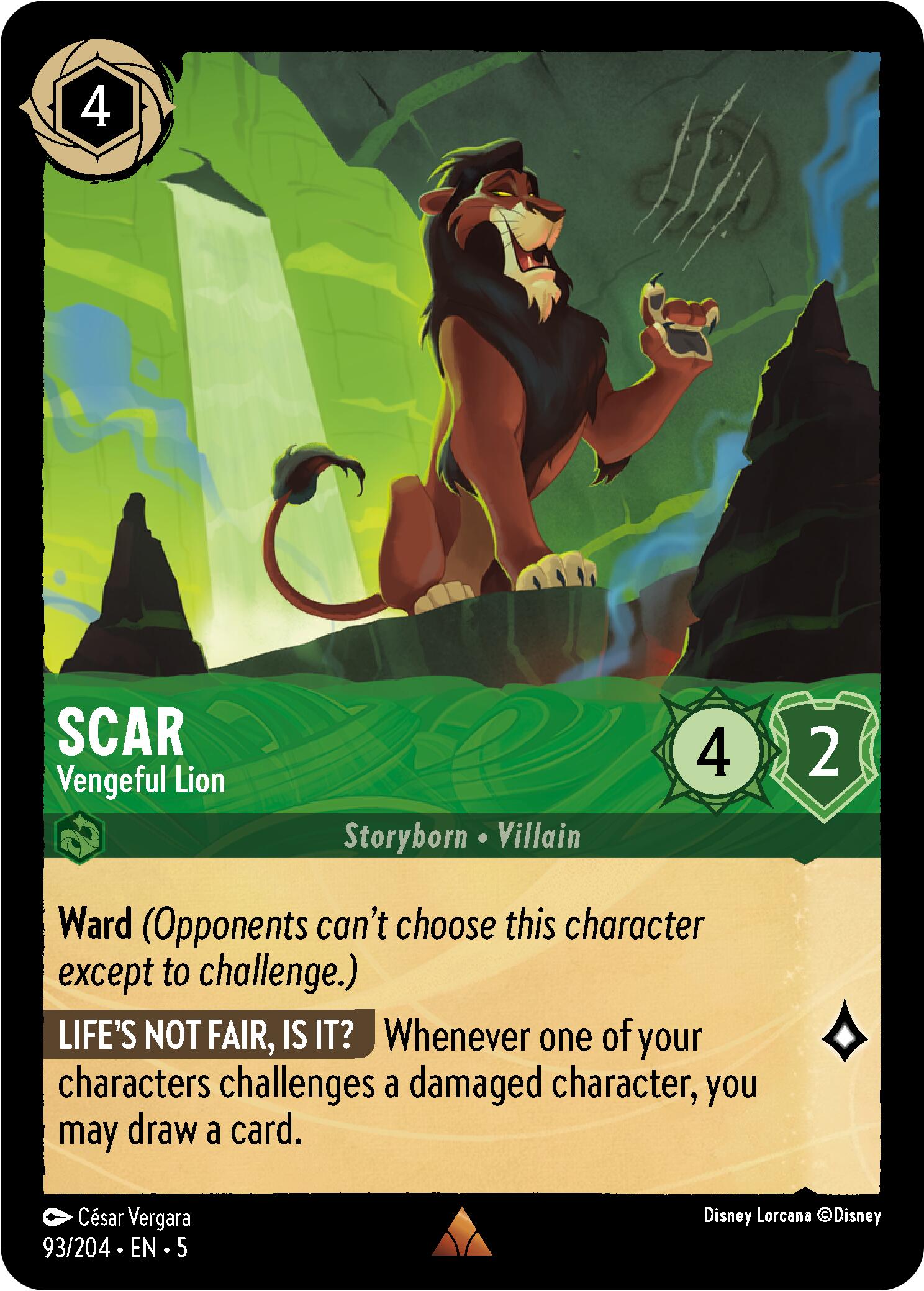 Scar - Vengeful Lion (93/204) [Shimmering Skies] | Deep Dive Games St. Marys