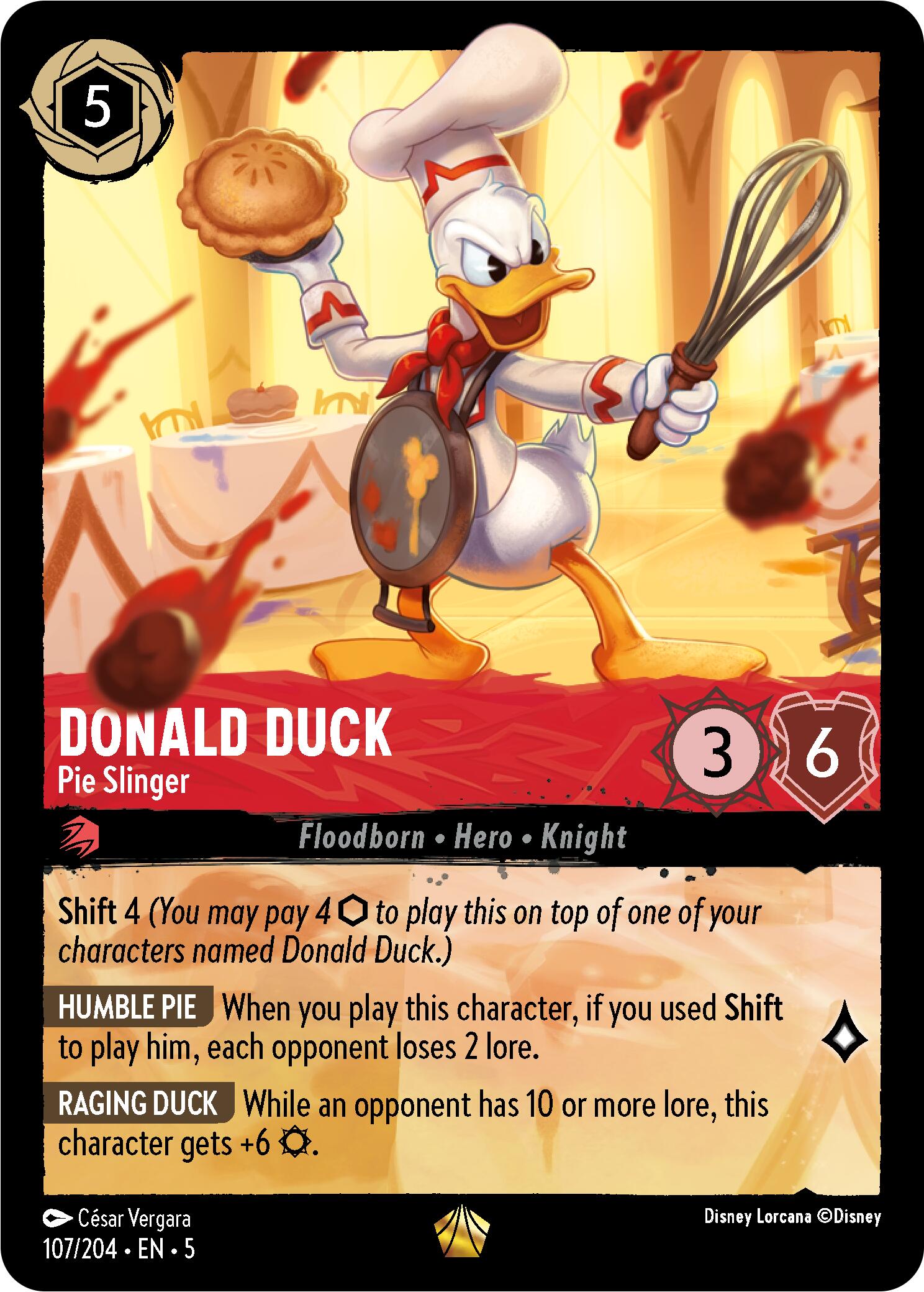 Donald Duck - Pie Slinger (107/204) [Shimmering Skies] | Deep Dive Games St. Marys