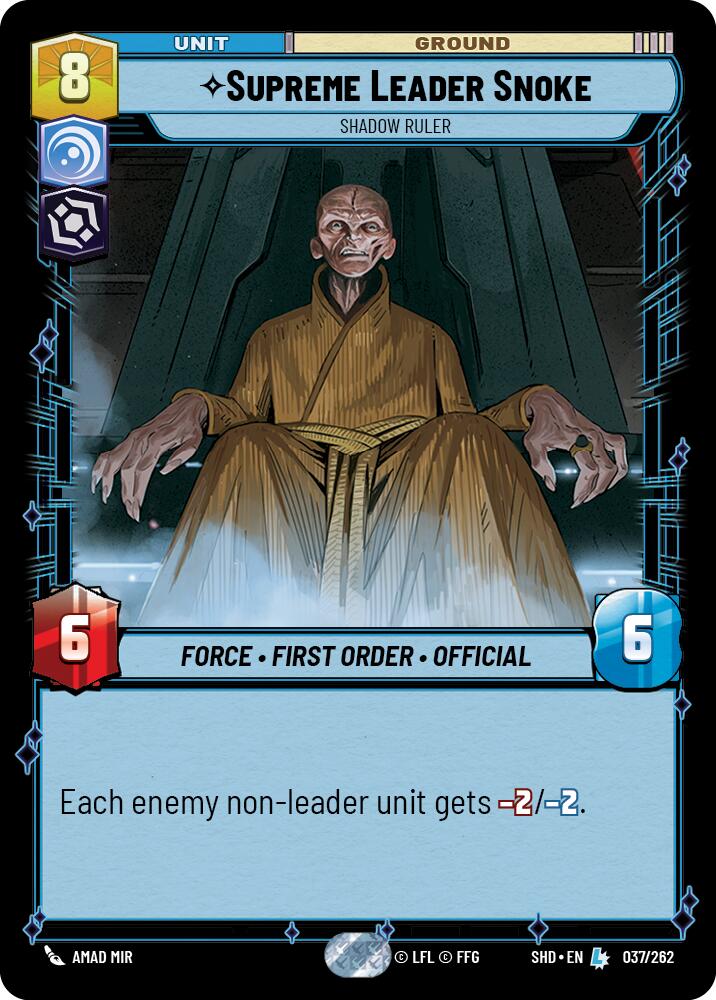Supreme Leader Snoke - Shadow Ruler (037/262) (037/262) [Shadows of the Galaxy] | Deep Dive Games St. Marys