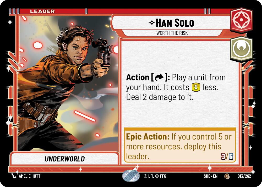 Han Solo - Worth the Risk (013/262) (013/262) [Shadows of the Galaxy] | Deep Dive Games St. Marys