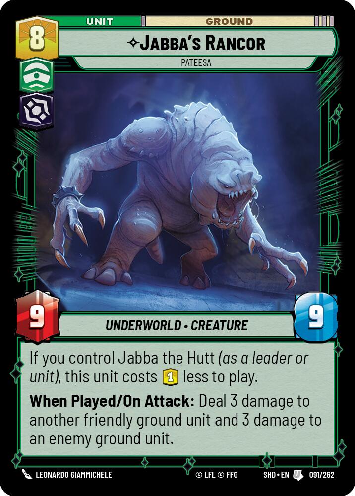 Jabba's Rancor - Pateesa (091/262) (091/262) [Shadows of the Galaxy] | Deep Dive Games St. Marys