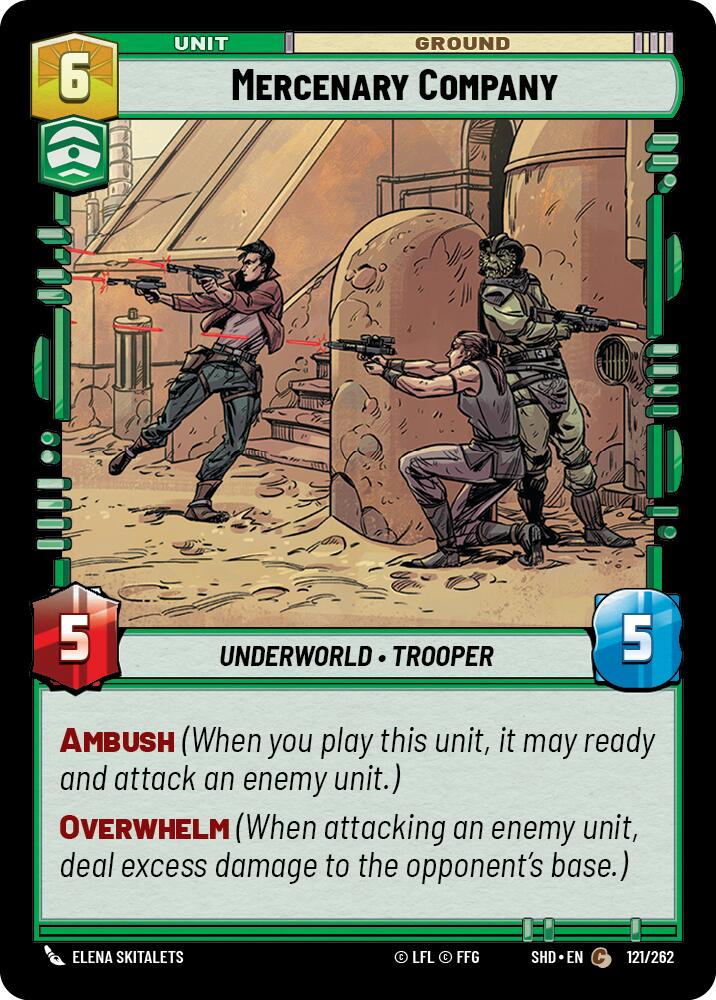 Mercenary Company (121/262) (121/262) [Shadows of the Galaxy] | Deep Dive Games St. Marys