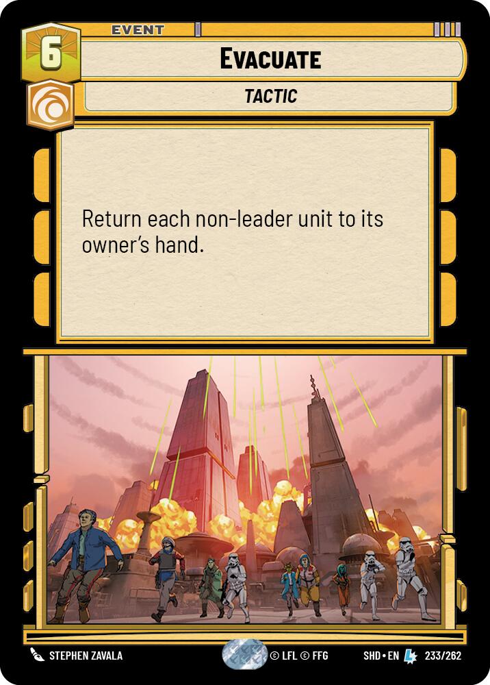 Evacuate (233/262) (233/262) [Shadows of the Galaxy] | Deep Dive Games St. Marys