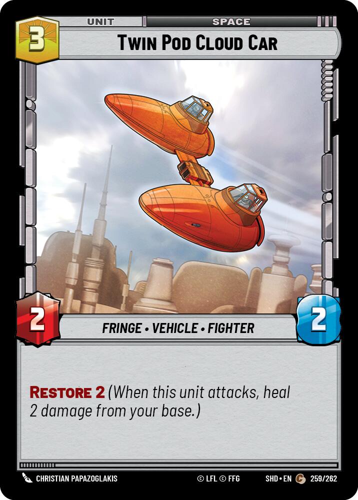 Twin Pod Cloud Car (259/262) (259/262) [Shadows of the Galaxy] | Deep Dive Games St. Marys